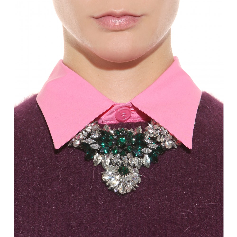 Lyst - Shourouk Apolonia Crystal Necklace in Green