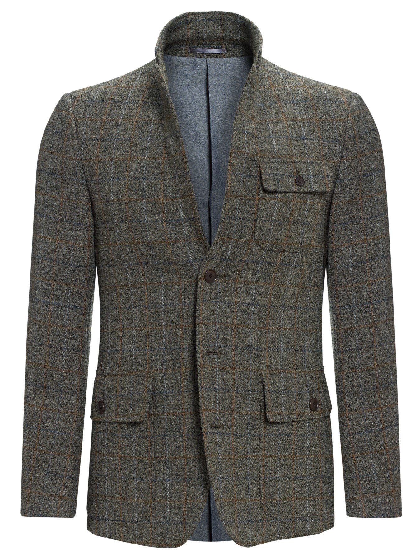 John Lewis Harris Tweed Vintage Check Blazer in Green for Men | Lyst
