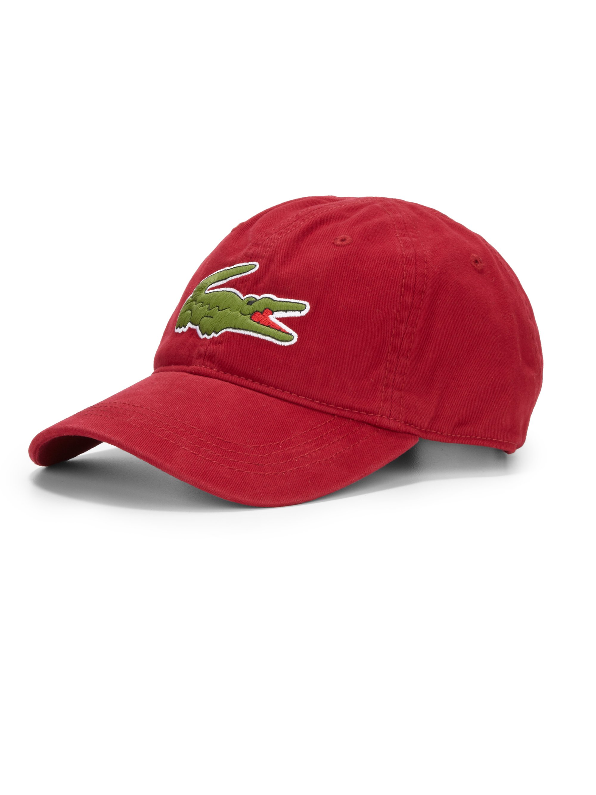 red lacoste hat