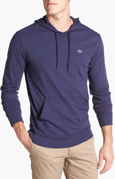 Lacoste Jersey Hoodie in Blue for Men (Navy Blue) | Lyst