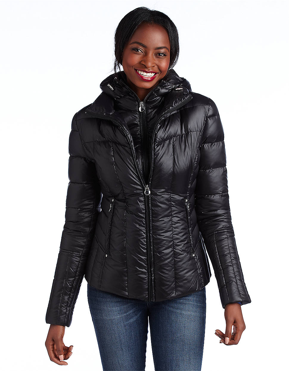 Laundry by shelli segal Quilted Packable Puffer Jacket in Blue | Lyst