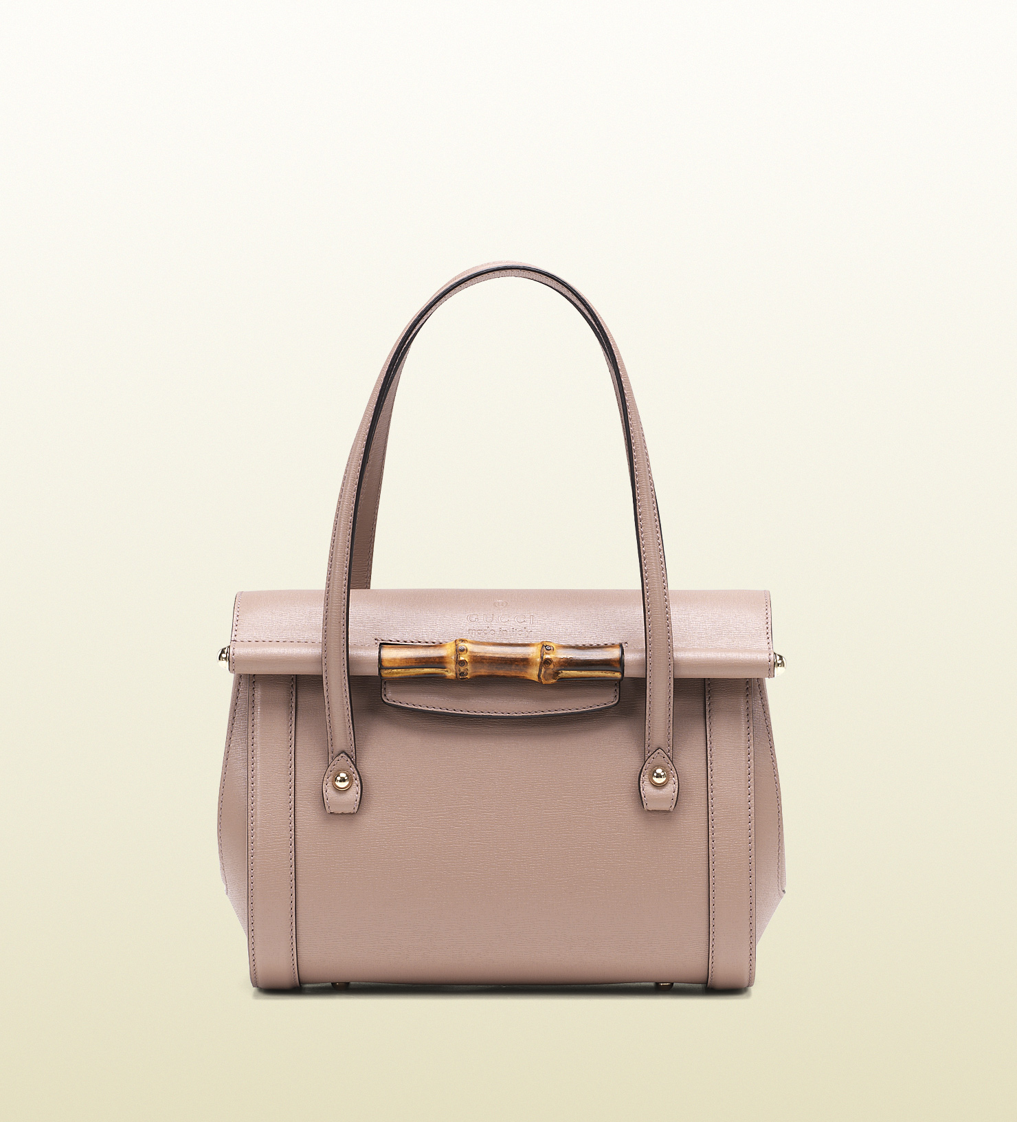 Lyst Gucci Bamboo Leather Top Handle Bag In Pink Gallery Women S Gucci Bamboo