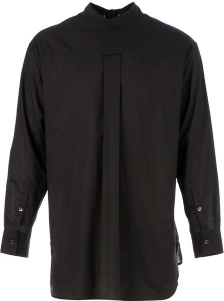 Ann Demeulemeester Rear Button Fastening Shirt in Black for Men | Lyst