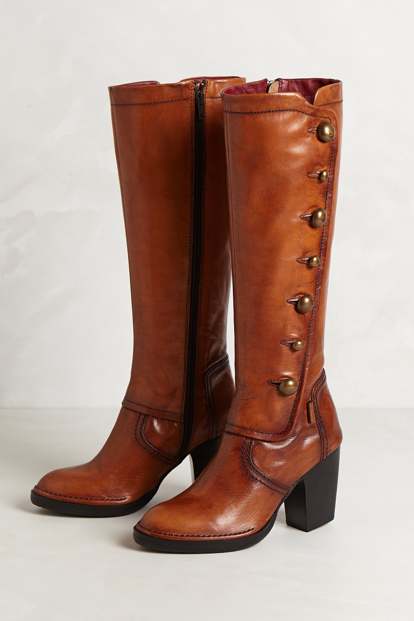 Anthropologie Heath Button Boots in Brown Lyst