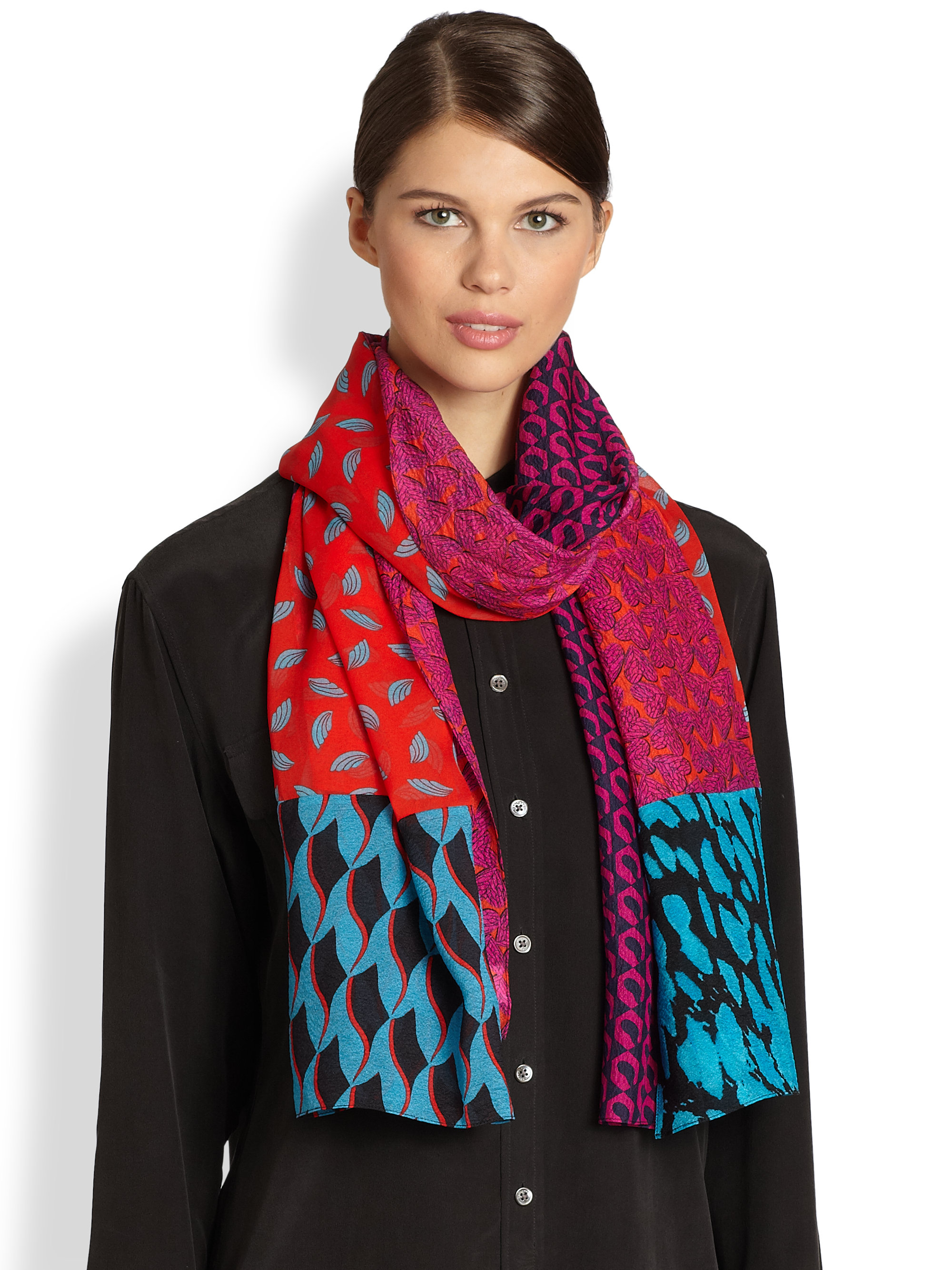 Diane Von Furstenberg Boomerang Scarf in Multicolor (MULTI) | Lyst