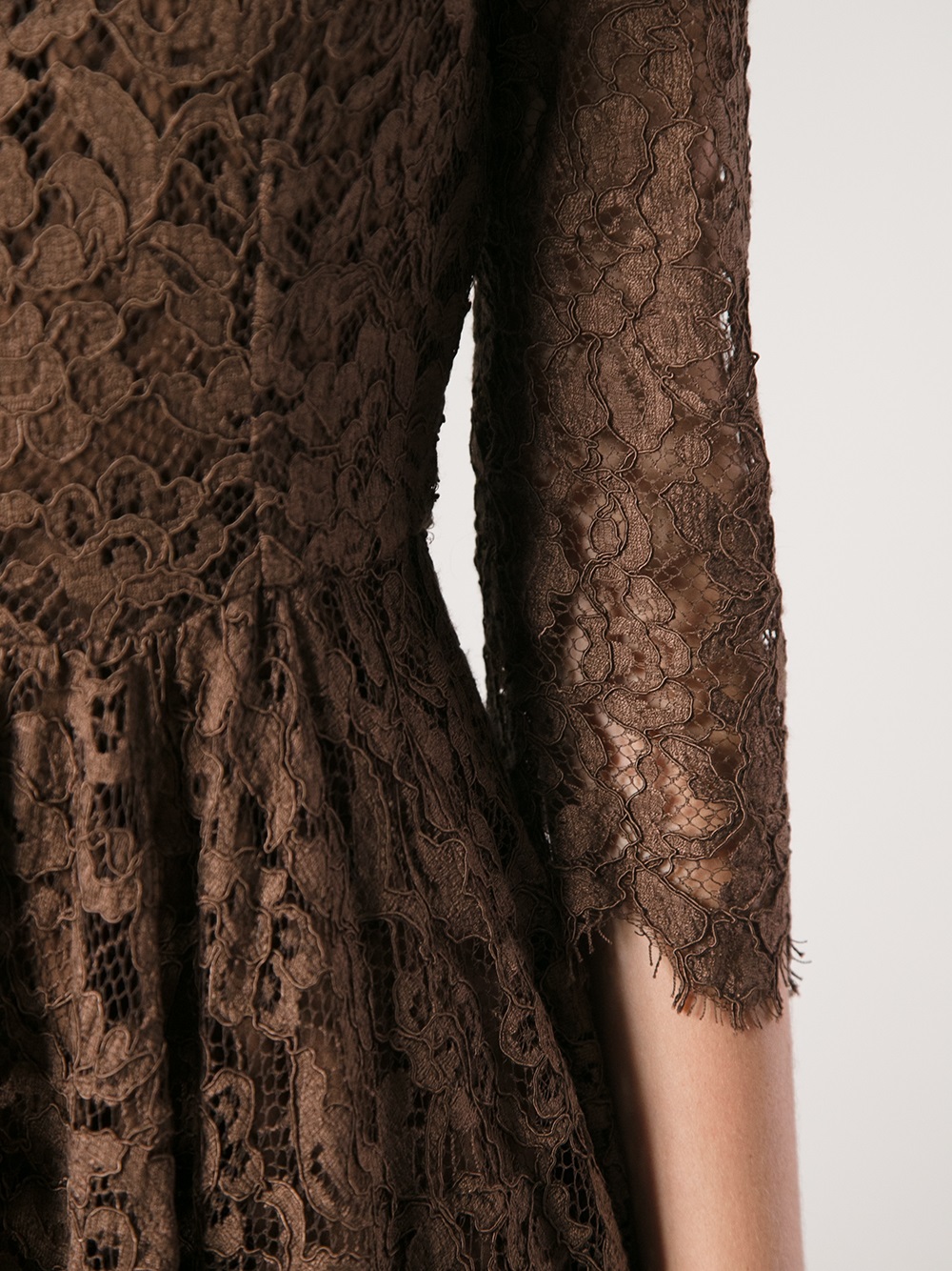 brown lace dress h&m