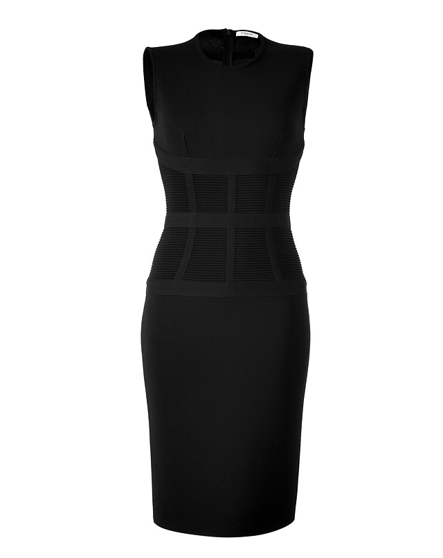 Lyst - Givenchy Black Knitted Shift Dress in Black