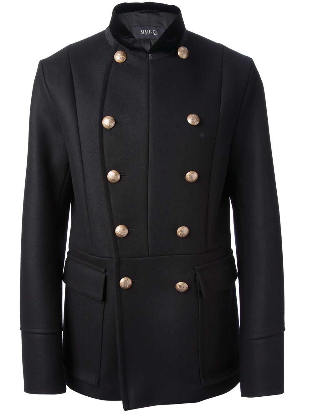 Gucci Military Court Jacket in Black for Men | Lyst
