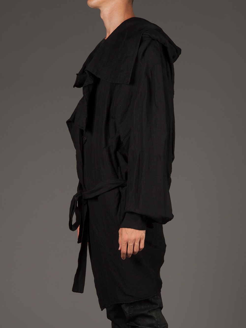 Lyst - Julius Hooded Trench Coat in Black for Men