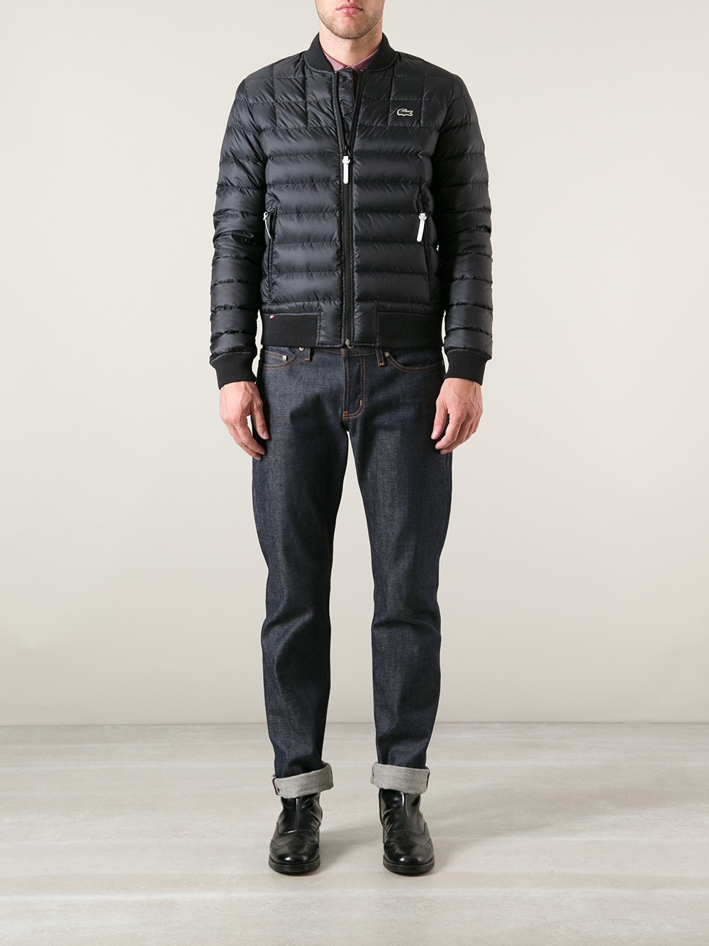 lacoste long padded jacket