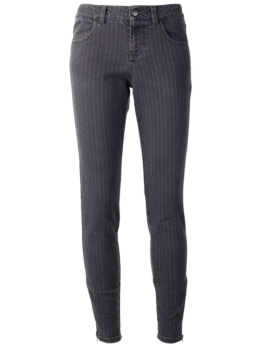 pinstripe skinny jeans womens