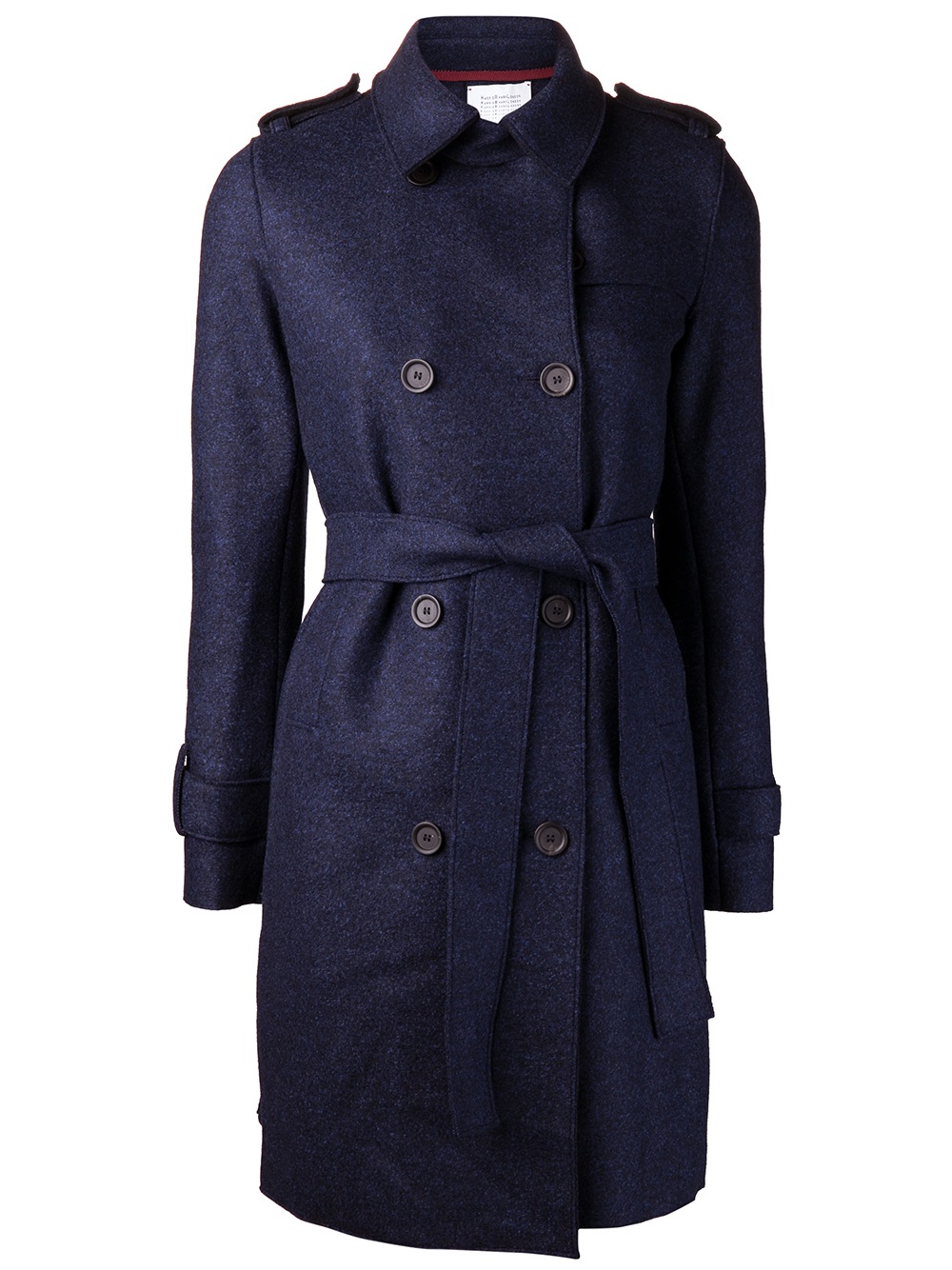 Lyst - Harris Wharf London Belted Trench Coat in Blue