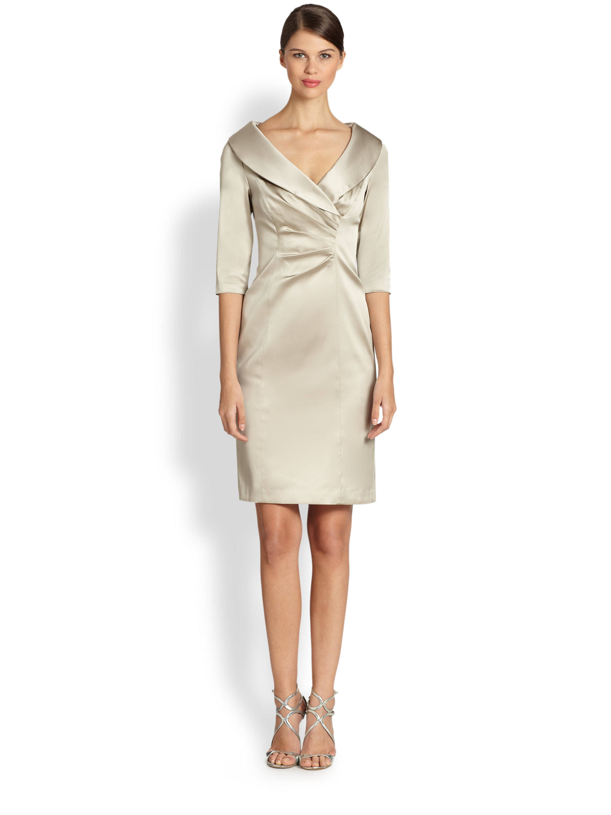 Shawl Collar Cocktail Dress