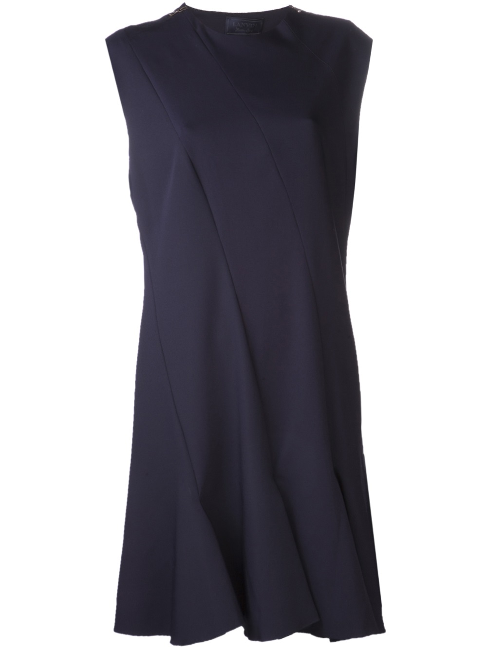 Lanvin Flounce Dress in Blue | Lyst