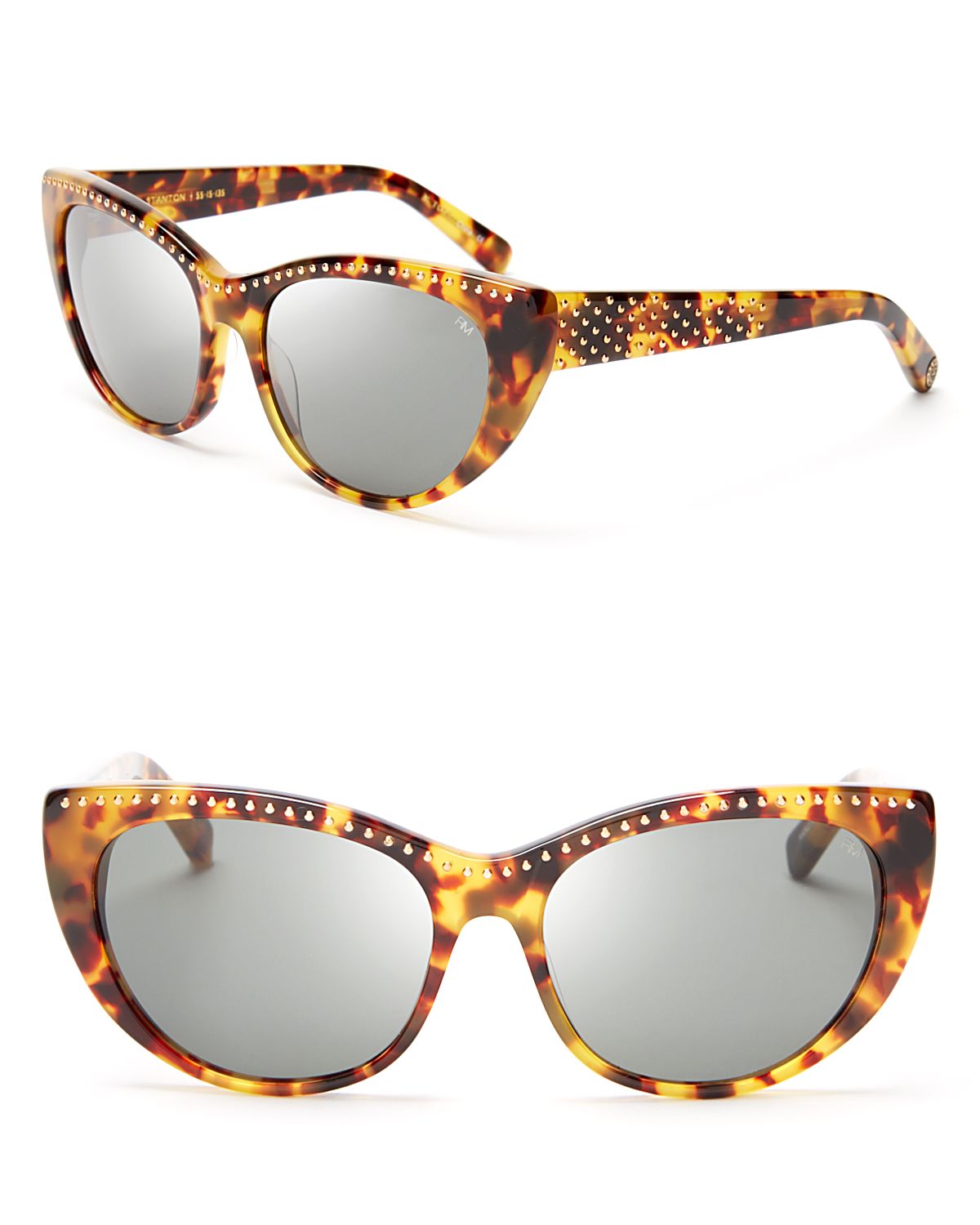 Rebecca Minkoff Stanton Studded Cat Eye Sunglasses in Brown (Blonde ...
