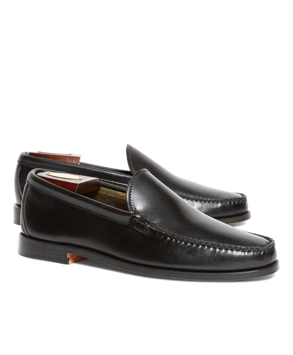 Brooks Brothers Rancourt & Co. Cordovan Venetian Loafers in Black for ...