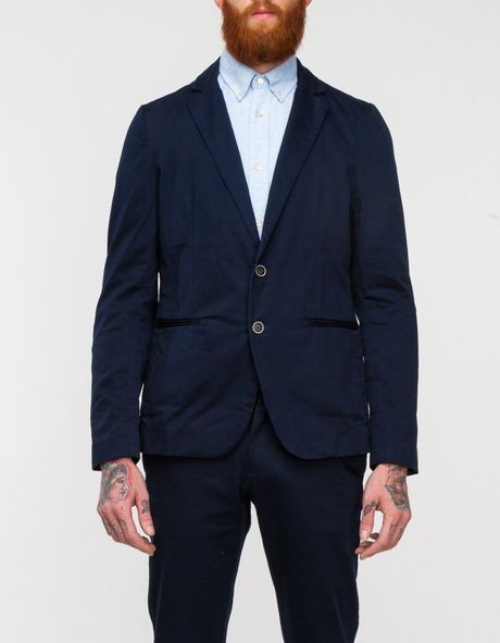 General Assembly Washed Chino Blazer in Blue for Men (navy) | Lyst