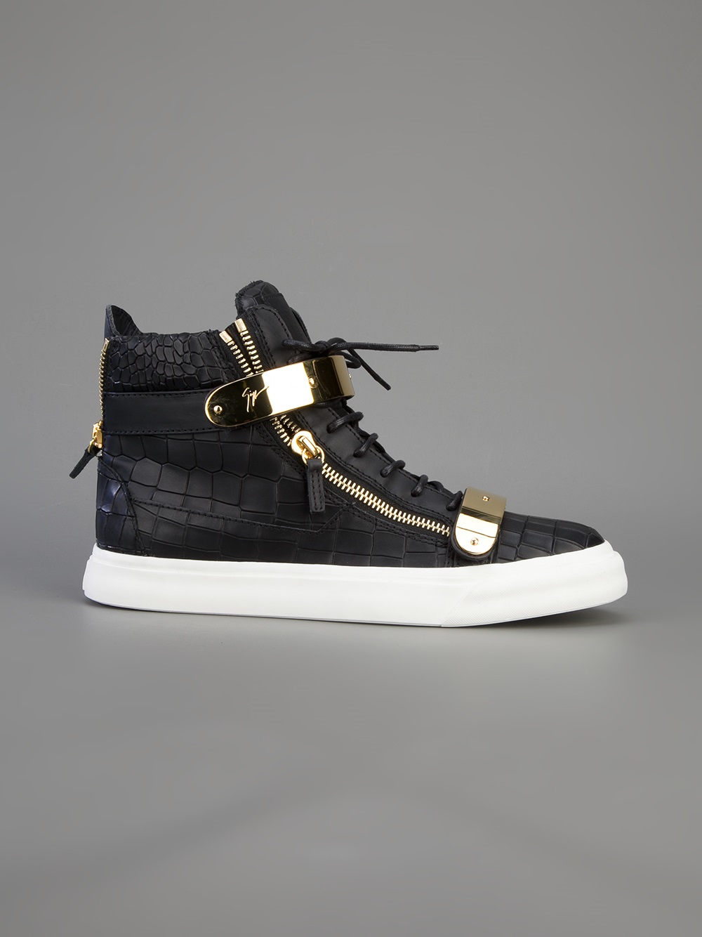 giuseppe zanotti watch leather sneaker