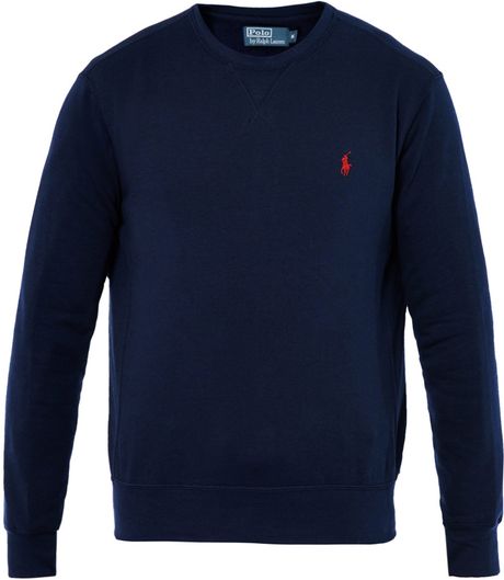 Polo Ralph Lauren Crewneck Sweatshirt in Blue for Men (navy) | Lyst