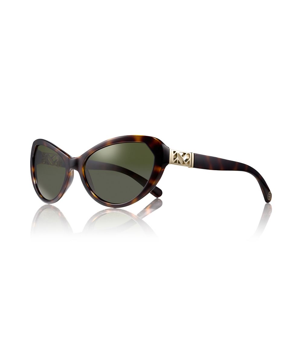 Lyst - Tory burch Cateye Fretwork Sunglasses in Black Lyst - Tory burch Cateye Fretwork Sunglasses in Black