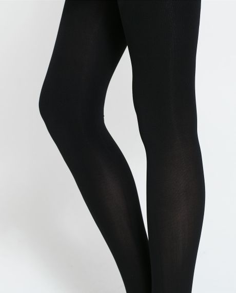 Zara Basic 120 Den Tights in Black | Lyst