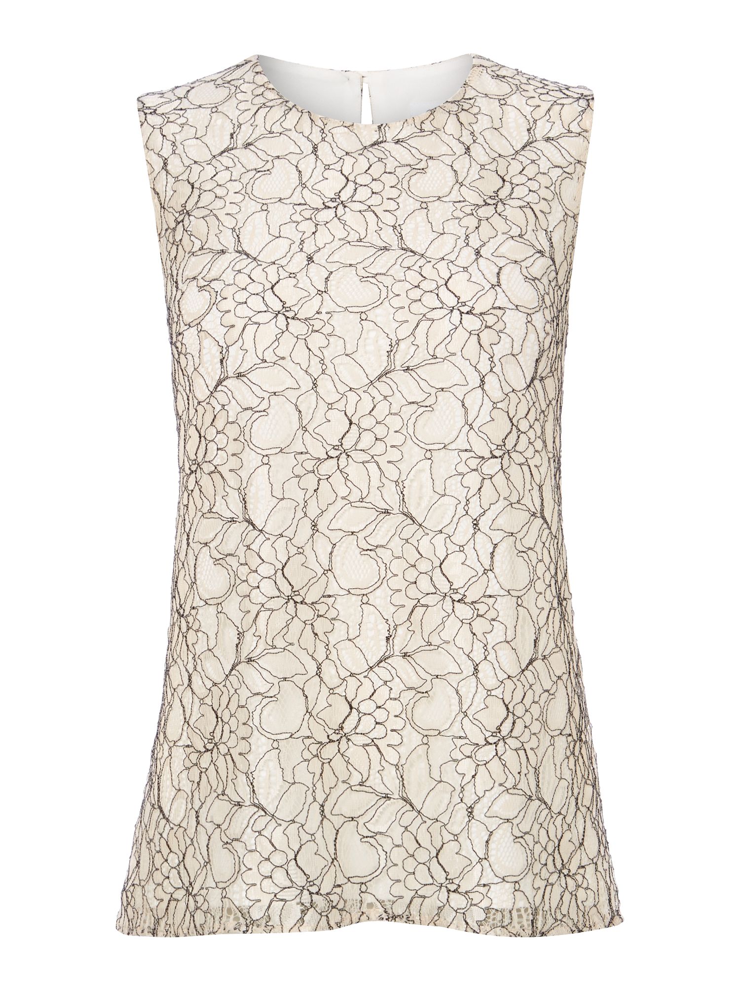 Episode Lace Shell Top in Beige (Cream) | Lyst
