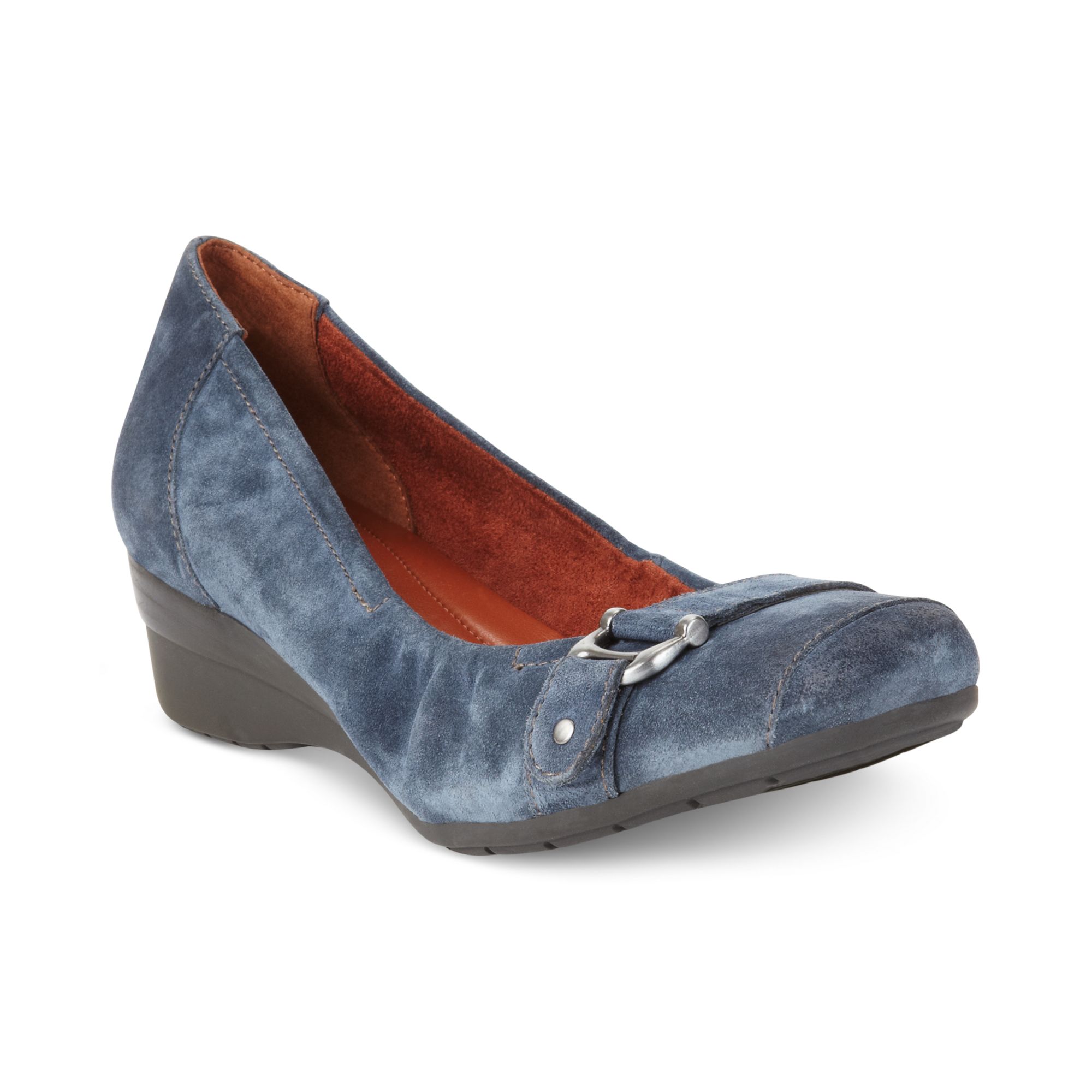 Naturalizer Naturalizer Shoes Macey Wedges in Blue (Navy Suede) | Lyst