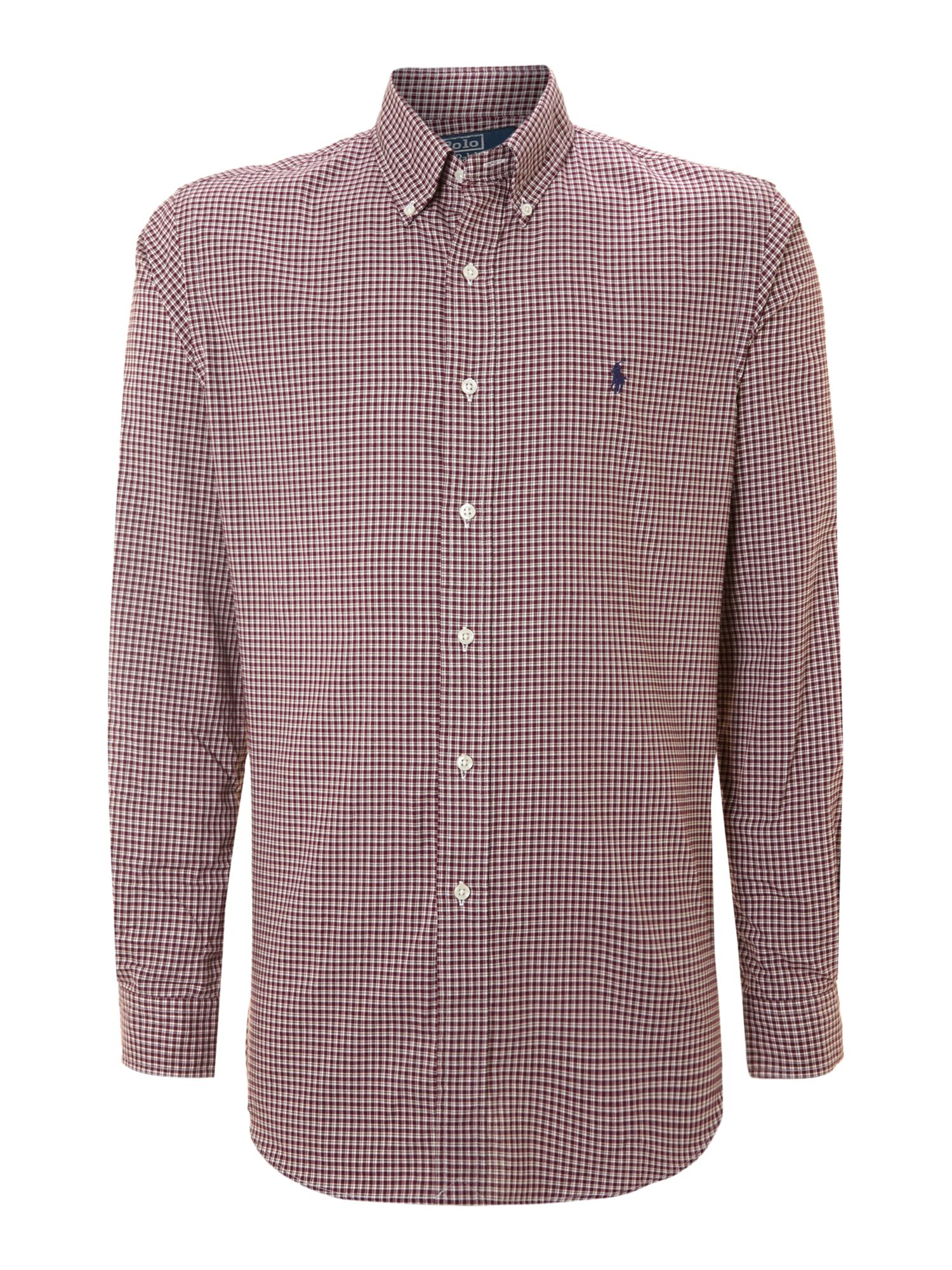 Polo Ralph Lauren Long Sleeve Micro Check Shirt in Brown for Men ...