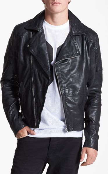 Topman Leather Biker Jacket in Black for Men | Lyst