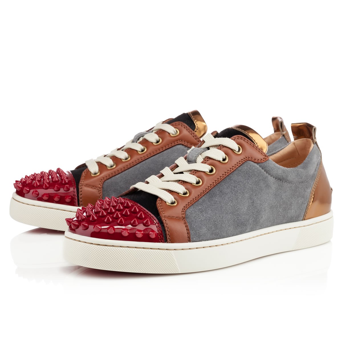 Lyst - Christian Louboutin Louis Junior Spikes Mens Flat in Red for Men