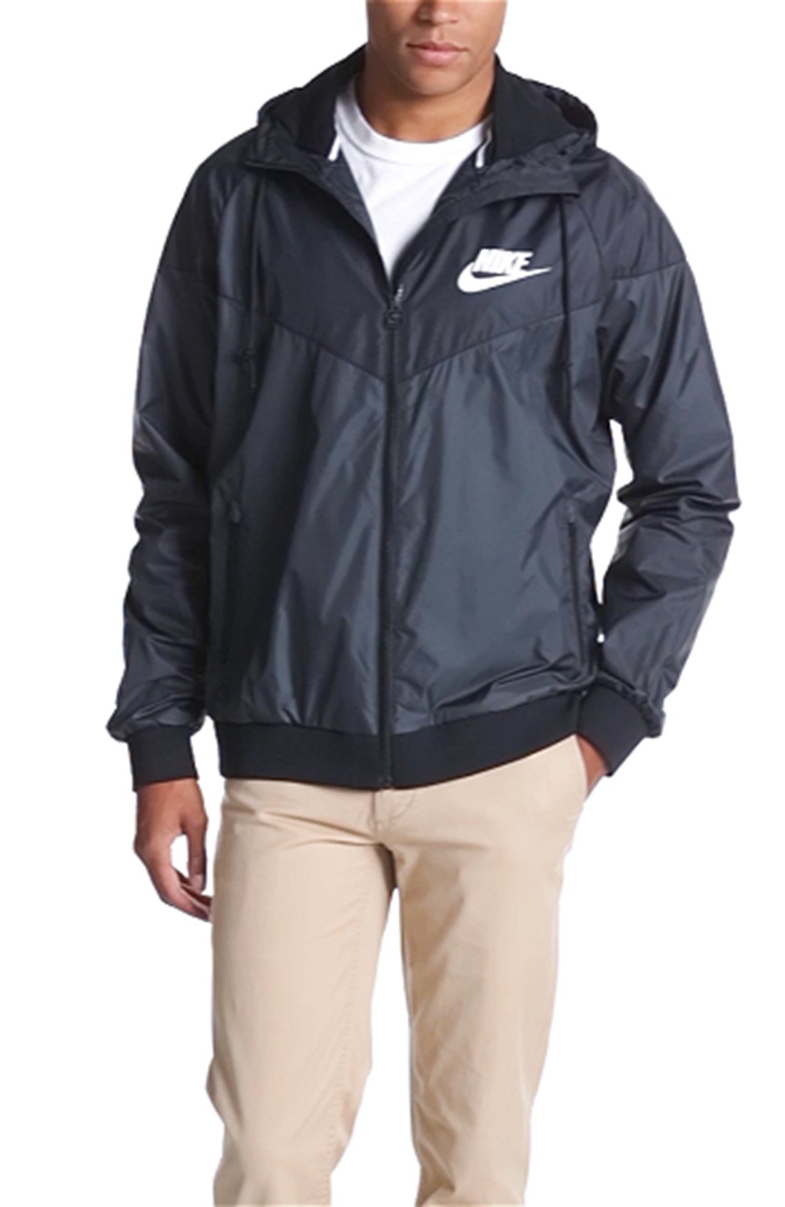 Nike Windrunner Hooded Jacket in Gray for Men (Anthracite/ Black/ White ...