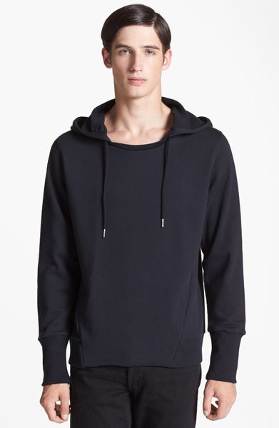 Sandro Wasted Hooded Sweatshirt in Black for Men | Lyst