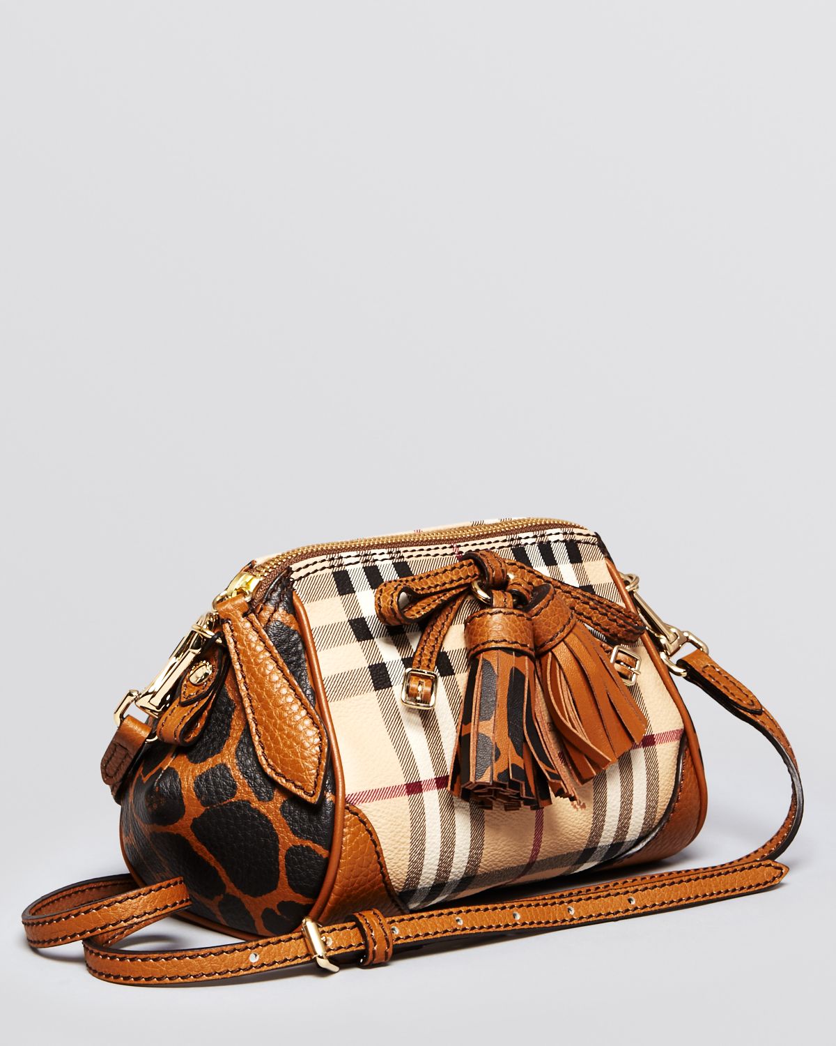Burberry Crossbody Mini Blaze Animal Print in Brown Lyst