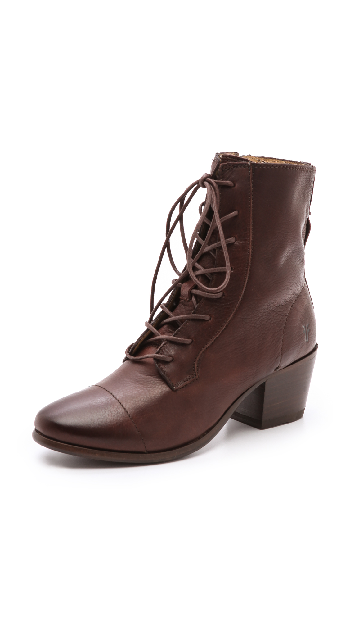 warm lined lace up bootie