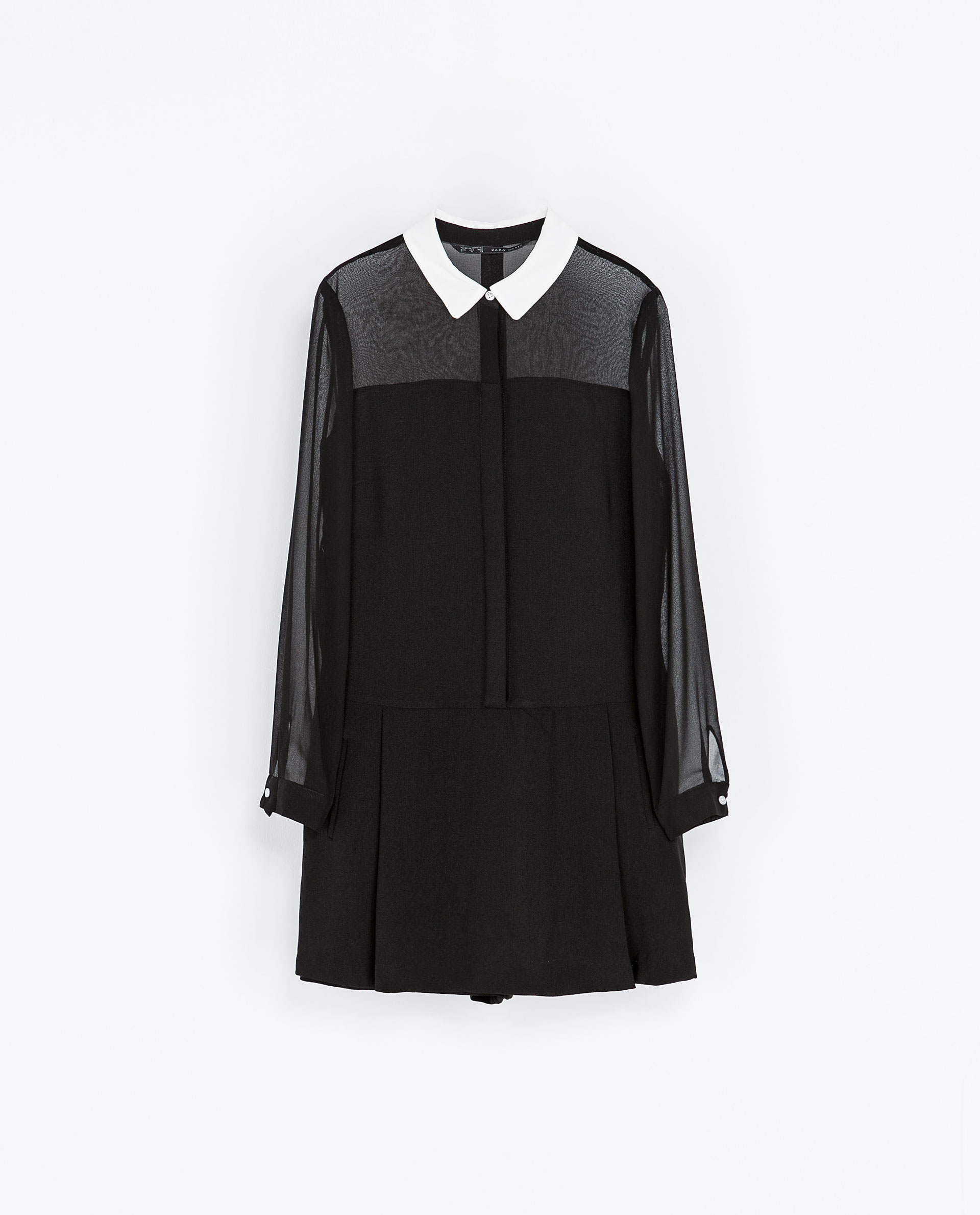 zara combination playsuit in black lyst zara combination playsuit in black lyst