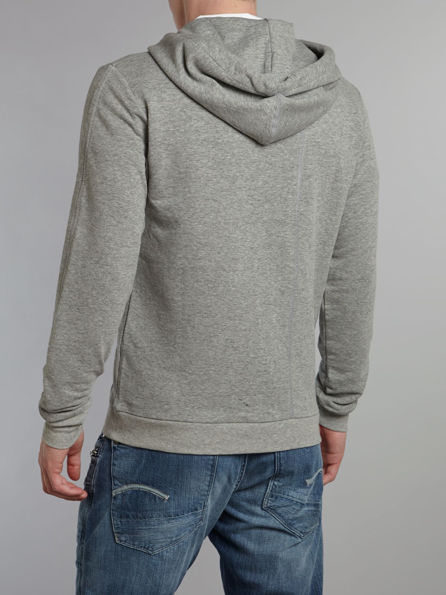 G-star raw Carvell Zip Through Hoodie in Gray for Men | Lyst