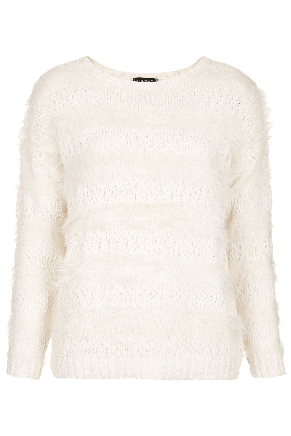 white fluffy roll neck jumper