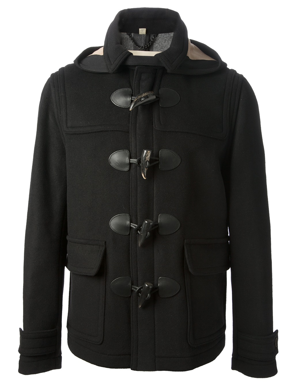 Burberry brit Duffle Coat in Black for Men | Lyst