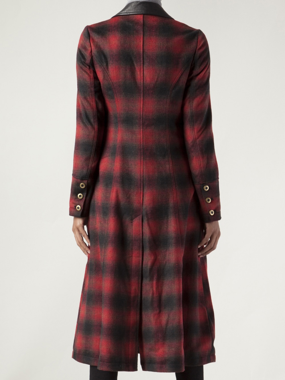 Lyst Free People Plaid Maxi Sergeant Coat in Red