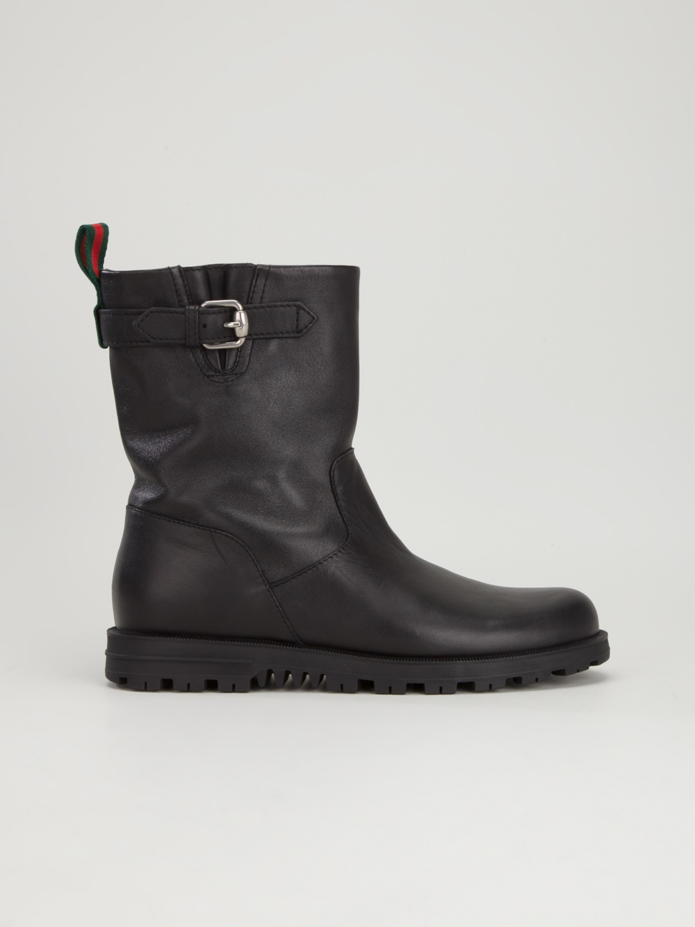 Lyst - Gucci Meguro Biker Boot in Black