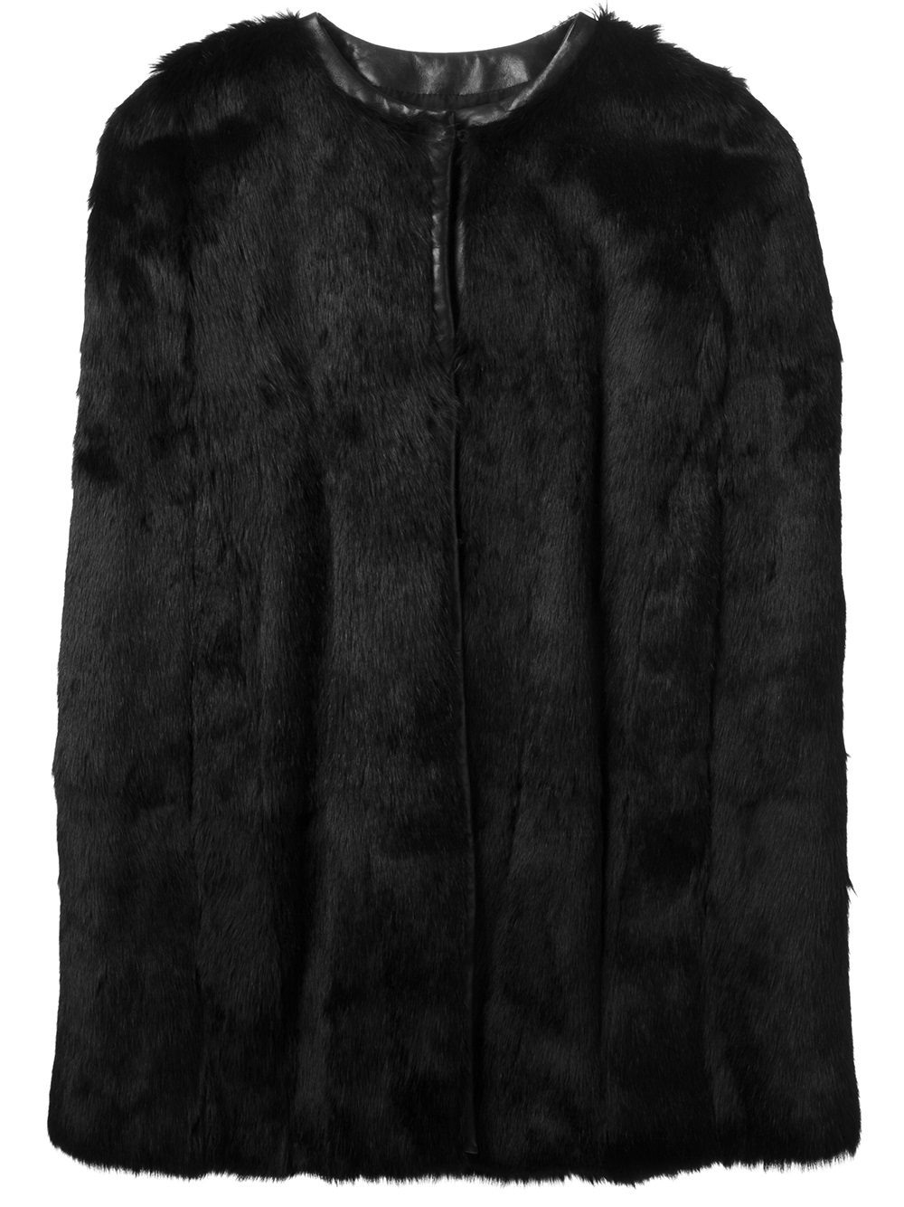 Lyst Joseph Rabbit Fur Cape in Black
