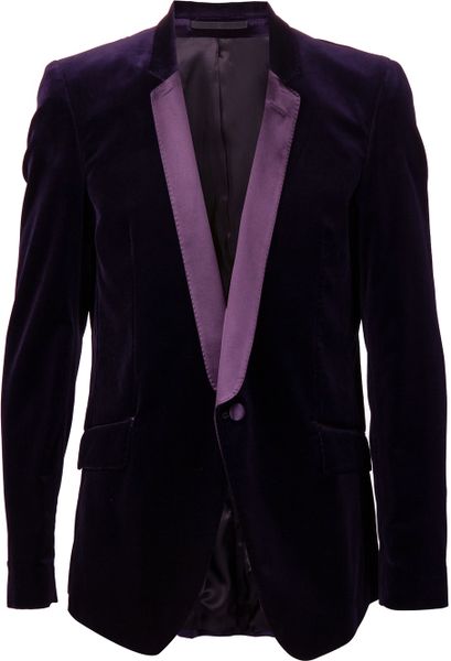 Les Hommes Velvet Design Suit in Purple for Men (pink & purple) | Lyst