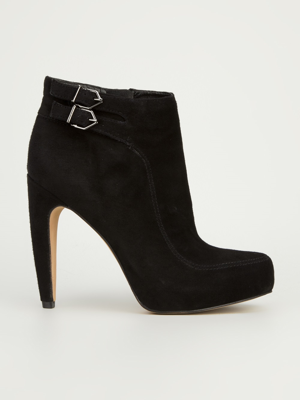 Lyst - Sam Edelman Suede Ankle Boot in Black