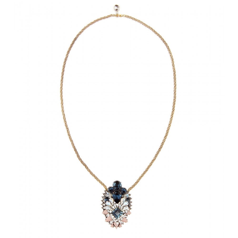 Lyst - Shourouk Leitmotiv Helga Embellished Necklace in Metallic