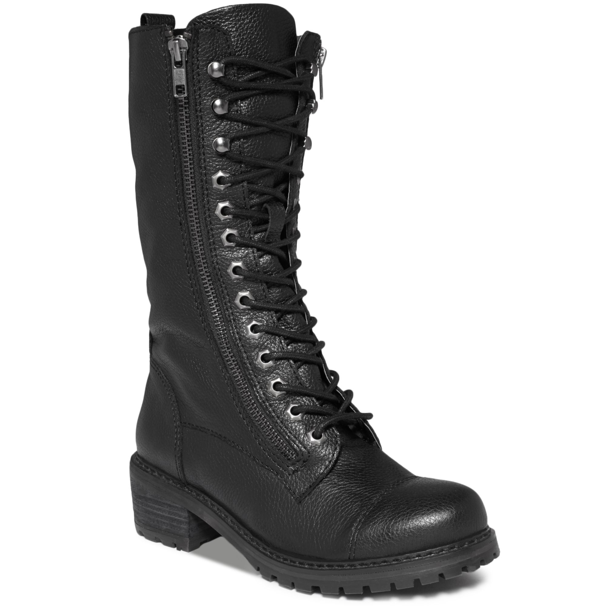 Kelsi Dagger Wonder Combat Boots in Black | Lyst