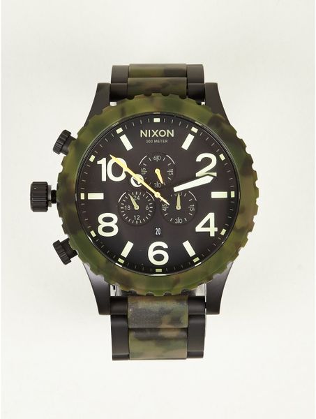 Nixon Mens Camo 5130 Chrono Watch in Green for Men (camo) | Lyst