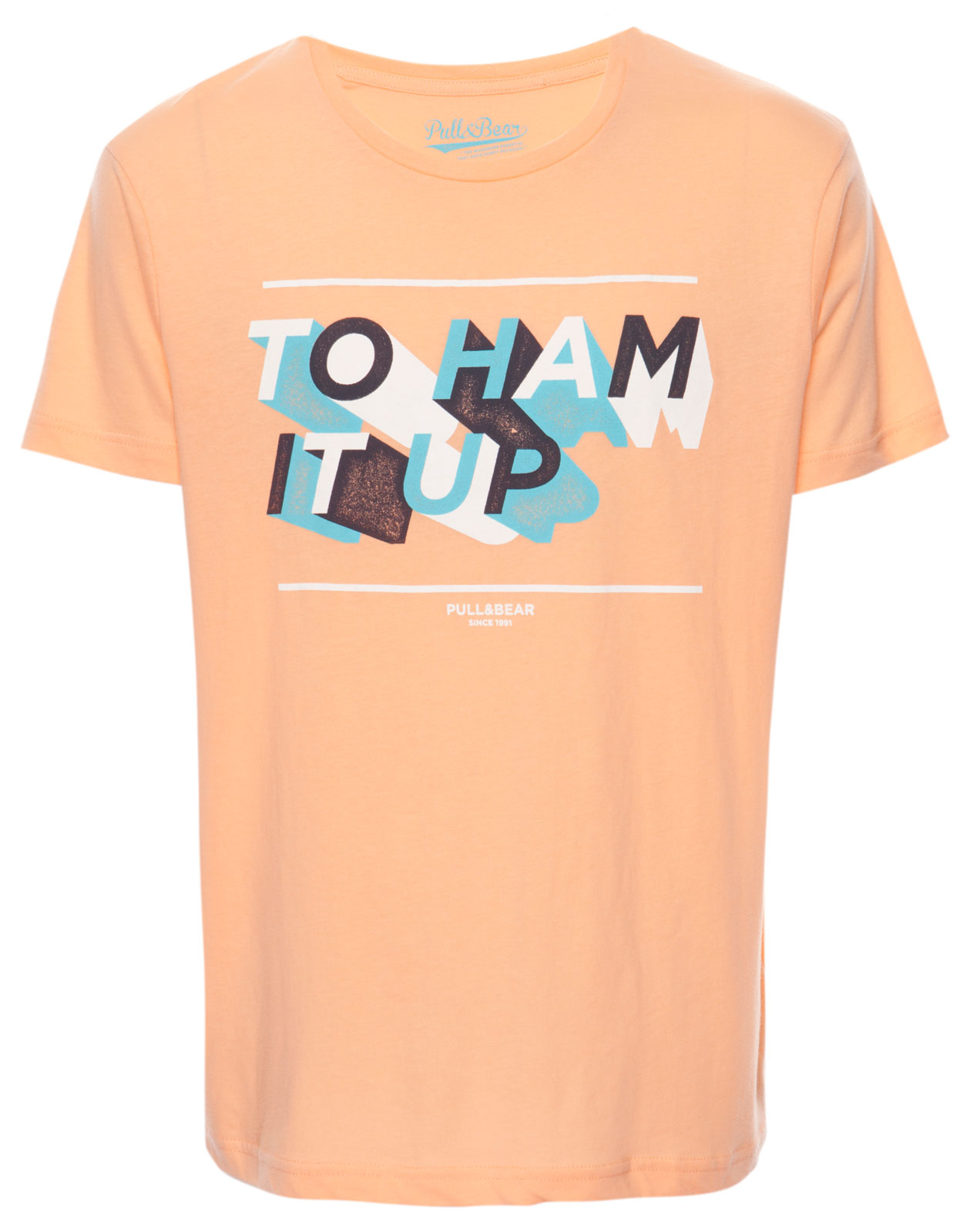 Pull&bear Print T-shirt in Orange for Men (SALMON) | Lyst