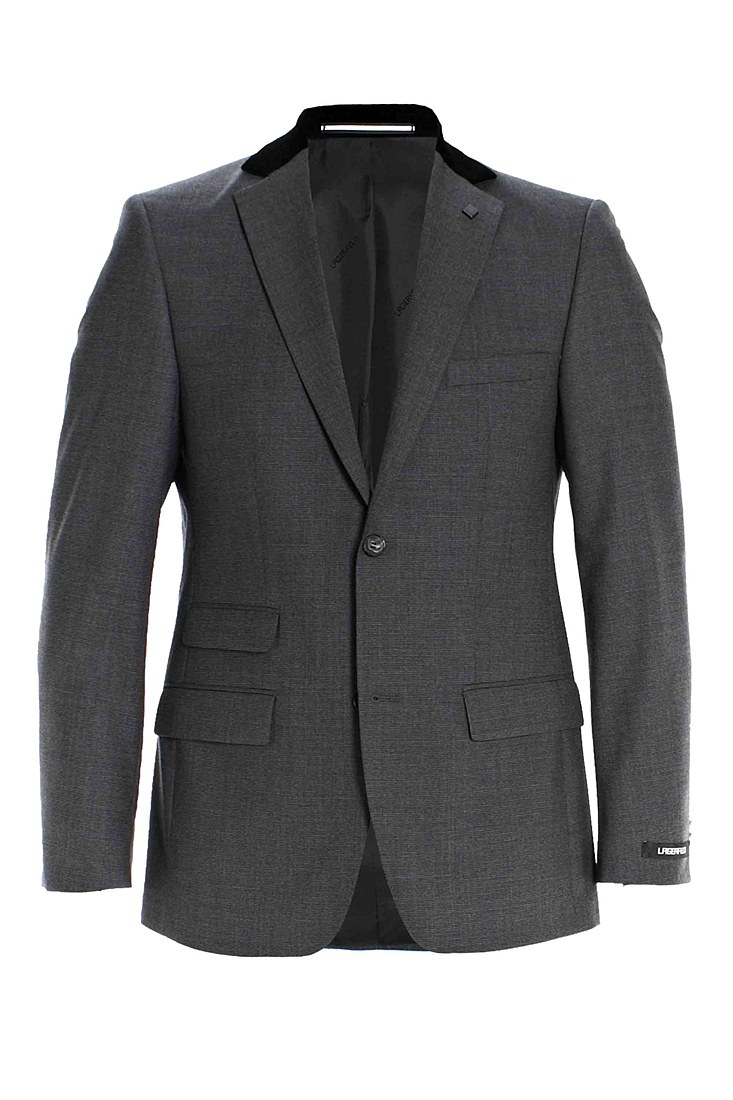 Lagerfeld Velvet Collar Blazer in Gray for Men (Charcoal) | Lyst