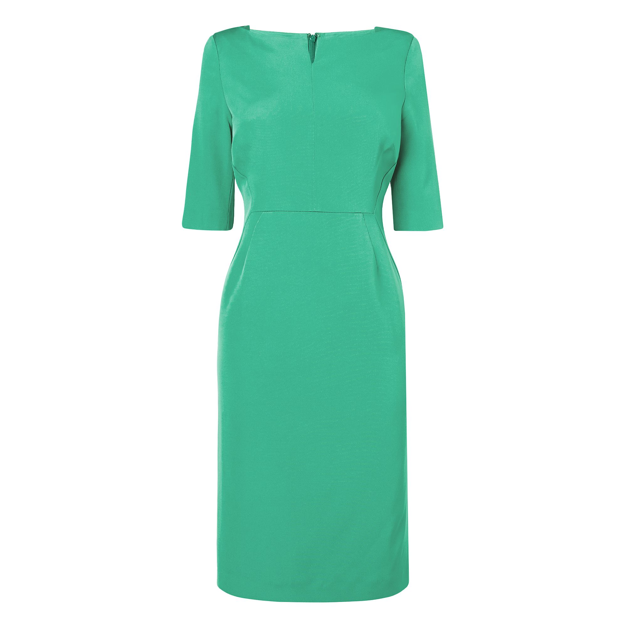 L.k.bennett Tan Fitted Dress in Green (Emerald) | Lyst