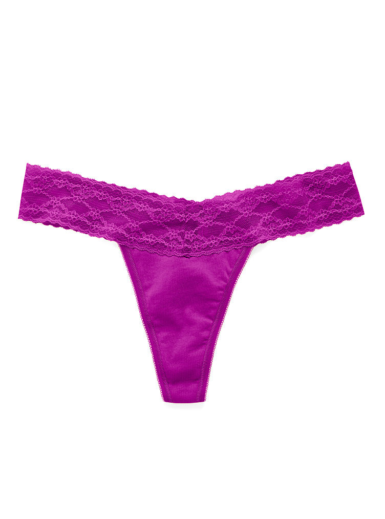 Victoria's Secret Lacewaist Thong Panty in Purple (very berry) | Lyst